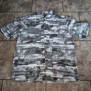 Kahala Surfing Forecast All Over Print Hawaiian Shirt Men's XXL USA Made